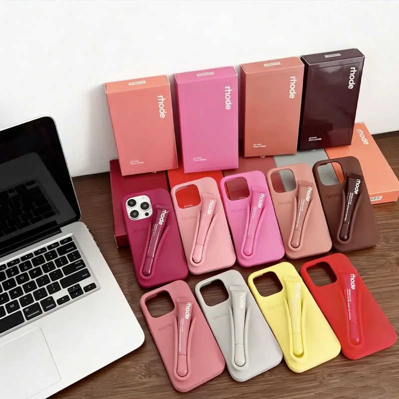kf-S0cca2cec3f9448389a6dc20ee76cdb887 Makeup Brand Hot Multicolored Lemontini Lip Gloss Case for IPhone 17 Air 12 13 14 15 16 Pro Max Plus Lipstick Holder Phone Cover - Image 1