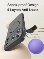 Magnetic Original Liquid Silicone For Magsafe Phone Case For iPhone 17 16 15 14 13 12 Pro Max 16 Plus 17Air Skin Feel Soft Cover - Image 9