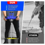 2600W Portable Electric Cement Mixer, 6 Speed Handheld Mixer Stirring Tool for Mixing Grout Paint Mortar Mud Plaster Tool - Image 2