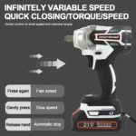 Brushless Electric Wrench, 1/2 Inch Impact Wrench Set,, with LED Work Light,for Home DIY/Electric Tools Home DIY/Electric Tools - Image 12
