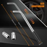 Travel Emergency Breakdown Wrench Set,Extendable Wheel Socket Tyre, Universal Car Lug Wrench Car Wheel Tire Change Tools - Image 9