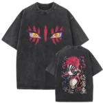 Harajuku Anime Demon Slayer Washed T Shirt Man Vintage Women Short Sleeve Casual Tops Graphic Tee Summer Y2k Clothes Streetwear - Image 2