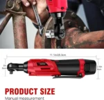 3/8" Extended Cordless Ratchet Wrench 12V Electric Ratchet Wrench,12V Power Ratchet Tool for Table, Bike, DIY - Image 9