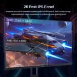 KTC Gaming Monitor 27 Inch | 2K@210Hz (Overlocking) | Built-in Speakers | Fast IPS Panel | 1ms Response Time (MPRT) | 450 cd/㎡ B - Image 5