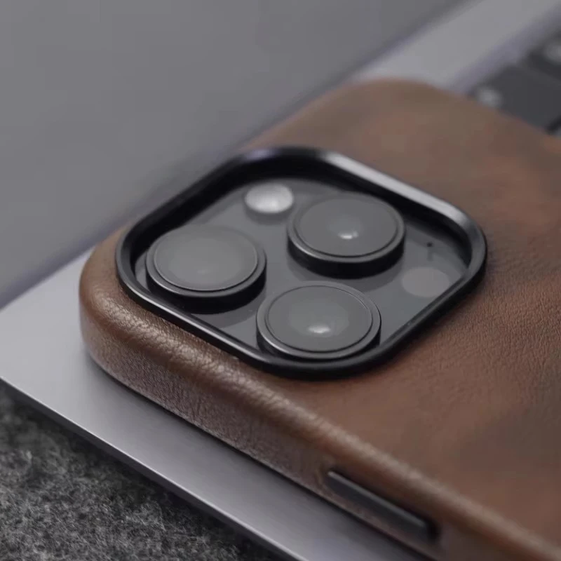 kf-S67661d74c0c7450886fd6dc9d35d3651d Retro Crazy Horse Leather MagSafe Phone Case For iPhone 16 Pro 15 14 13 12 17 Pro Max Simple Leather Texture Magnetic Phone Case - Image 1