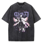 Demon Slayer Washed T-shirt, Casual Anime Short Sleeve for Men & Women, Loose Breathable Summer Top with Classic Symbols - Image 5