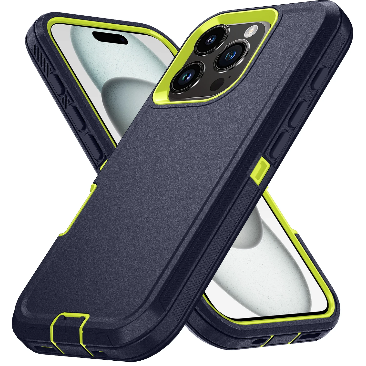 kf-S7937146f38d944409b1d36a259a9282f6 Armor Shockproof Defender Phone Case For iphone 11 12 13 14 15 Pro Max X XS XR XSMAX 7 8 Plus SE2 SE4 Hard PC+TPU Back Cover - Image 1
