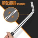 Travel Emergency Breakdown Wrench Set,Extendable Wheel Socket Tyre, Universal Car Lug Wrench Car Wheel Tire Change Tools - Image 8