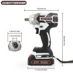 Brushless Electric Wrench, 1/2 Inch Impact Wrench Set,, with LED Work Light,for Home DIY/Electric Tools Home DIY/Electric Tools - Image 9