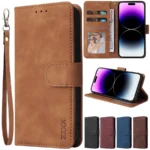 ZZXX Leather Wallet Phone Case For iPhone 16e 16 Pro Max 15 14 13 Mini 12 11 X XS XR SE2 8 7 6s Plus Flip Card Slot Holder Cover - Image 8