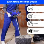 2600W Portable Electric Cement Mixer, 6 Speed Handheld Mixer Stirring Tool for Mixing Grout Paint Mortar Mud Plaster Tool - Image 4