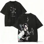 Demon Slayer Anime Graphic Vintage Washed T Shirt Men Women 100% Cotton Short Sleeve Tee Streetwear Casual Tops Y2k Clothes - Image 3