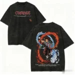 Demon Slayer Anime Graphic Vintage Washed T Shirt Men Women 100% Cotton Short Sleeve Tee Streetwear Casual Tops Y2k Clothes - Image 4