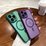 Lens Protection Case For iPhone 11 12 13 Proa Mx mini 15 16 Plus iPhone 16 15 14 Matte Translucent Magsafe Wireless Charge Cover - Image 8