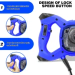 2600W Portable Electric Cement Mixer, 6 Speed Handheld Mixer Stirring Tool for Mixing Grout Paint Mortar Mud Plaster Tool - Image 3
