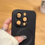 Luxury Magsafe Wireless Charge Phone Case For iPhone 16 15 14 13 12 11 ProMax Plus Soft Magnetic Black Shockproof Silicone Cover - Image 4