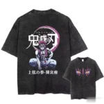 Demon Slayer Anime Graphic Vintage Washed T Shirt Men Women 100% Cotton Short Sleeve Tee Streetwear Casual Tops Y2k Clothes - Image 11