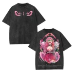Harajuku Unisex Anime Demon Slayer Graphic T-Shirt Man Women Short Sleeved Tee Oversized Vintage Washed Casual Y2k Clothes Tops - Image 5