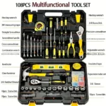 108PCS Tool Set Household Hardware Hand Tool Set Car Auto Repair Set Tool Box Key Wrench Set screwdriver - Image 3